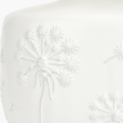 Flora White Floral Ceramic Table Lamp | Small Table Lamp