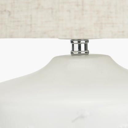 Flora White Floral Ceramic Table Lamp | Small Table Lamp