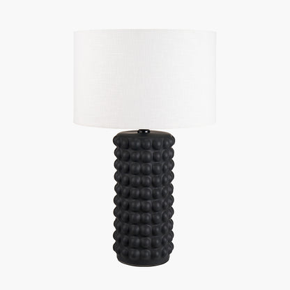 Sohan Black Bobbled Ceramic Tall Table Lamp Base