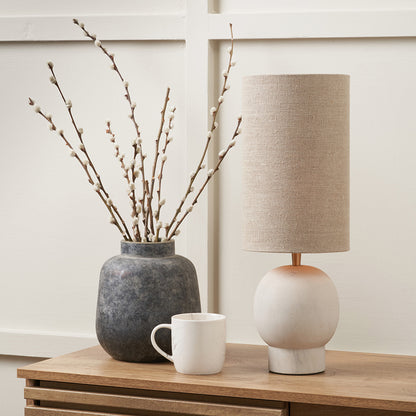 Althea Sandstone Table Lamp | Neutral Textured Lamp