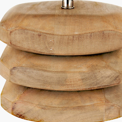 Amir Natural Mango Wood 3 Pebble Table Lamp | Scandi Wooden Lamp