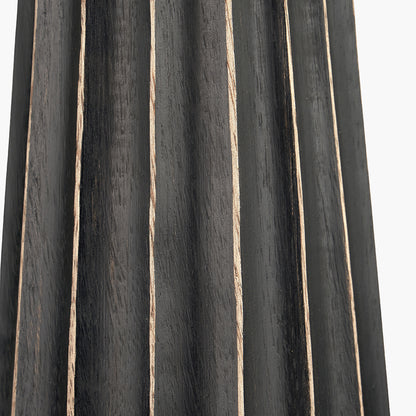 Draydon Black Wash Mango Wood Table Lamp | Textured Wood Lamp