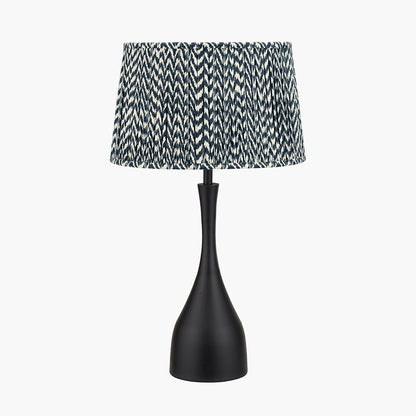 Llora Matt Black Metal Curved Table Lamp Base