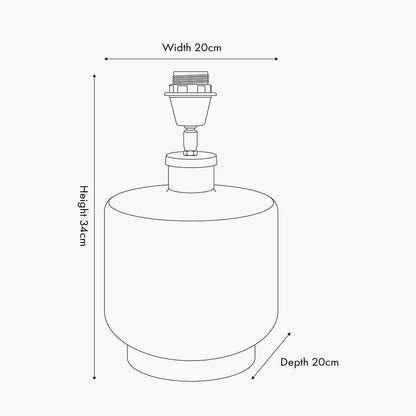 Josie Clear Glass and Antique Brass Metal Table Lamp Base