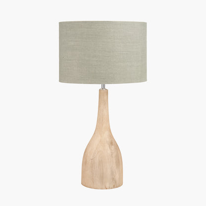 Corella Natural Mango Wood Curved Table Lamp Base