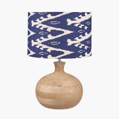 Kiah Natural Mango Wood Round Table Lamp Base
