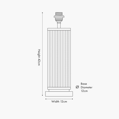 Ciara Clear Glass and Antique Bronze Metal Table Lamp Base – Ribbed Glass Design
