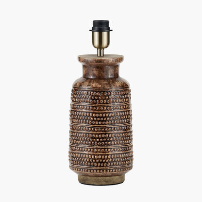Theano Dot Design Brown Glaze Tall Table Lamp Base