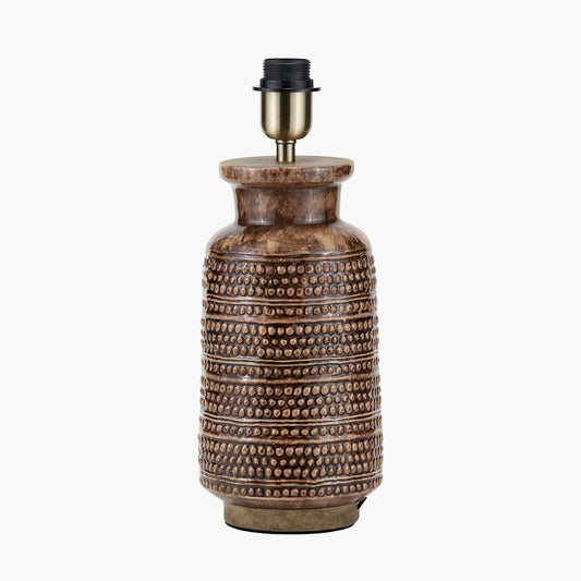 Theano Dot Design Brown Glaze Tall Table Lamp Base
