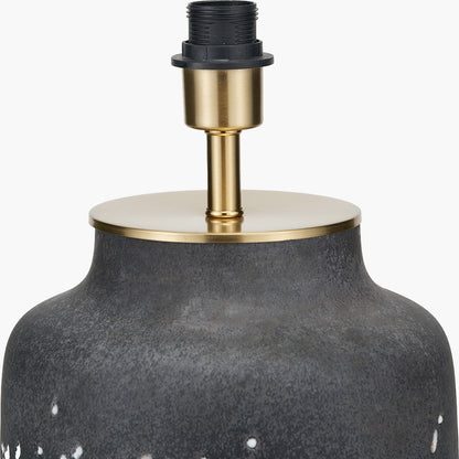 Etna Black and White Glass Table Lamp Base