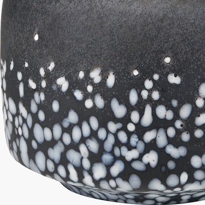 Etna Black and White Glass Table Lamp Base