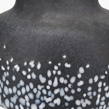 Etna Black and White Glass Table Lamp Base