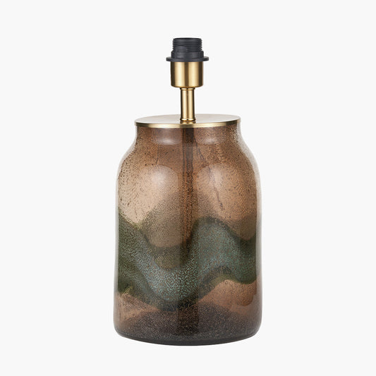 Valtellina Brown and Green Glass Table Lamp Base