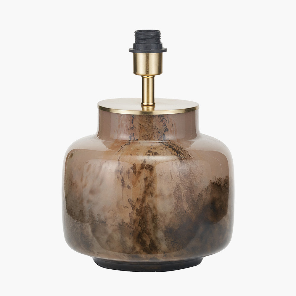 Cerdanya Brown and Beige Glass Table Lamp Base