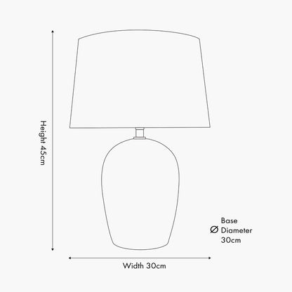 Cannes Mulberry & White Stripe Ceramic Table Lamp | Decorative Table Lamp