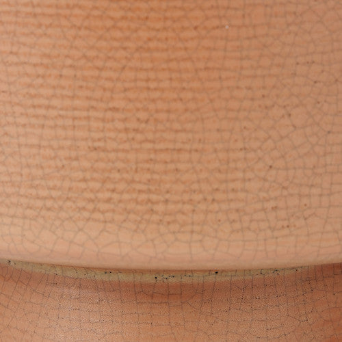 Elure Cinnamon Crackle Effect Table Lamp | Warm Ceramic Lamp with Cinnamon Shade