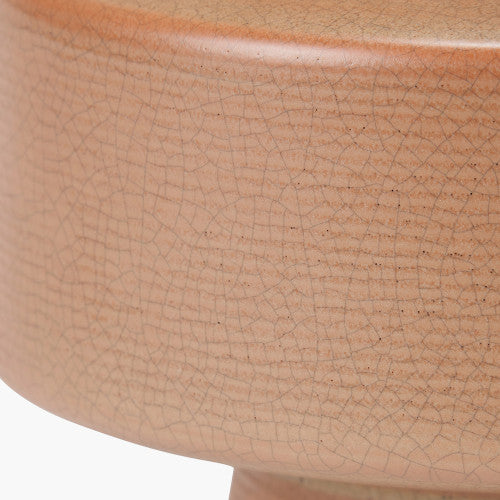 Elure Cinnamon Crackle Effect Table Lamp | Warm Ceramic Lamp with Cinnamon Shade