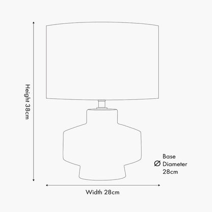 Elure Cinnamon Crackle Effect Table Lamp | Warm Ceramic Lamp with Cinnamon Shade