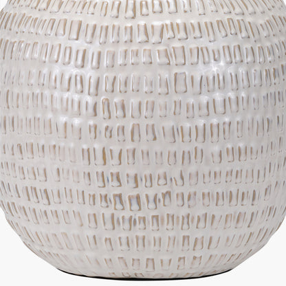 Signe Warm White Textured Ceramic Table Lamp | Statement Table Lamp