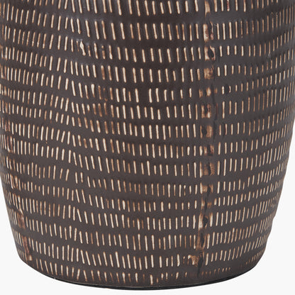 Kai Earth Coloured Textured Tall Ceramic Table Lamp | Rustic Table Lamp