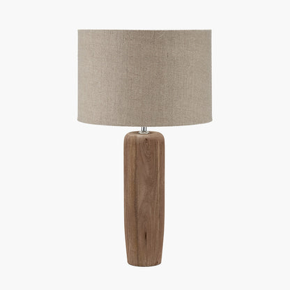 Inaya Natural Tapered Large Wood Table Lamp Base