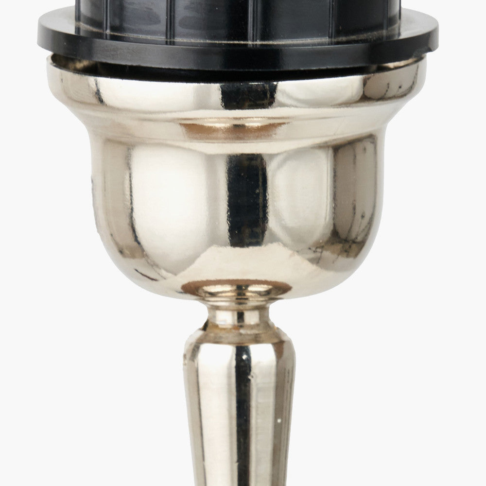 Ayra Natural Turned Wood Table Lamp with Henry 40cm Tobacco Handloom Shade