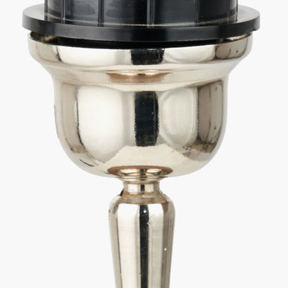 Ayra Natural Turned Wood Table Lamp with Henry 40cm Tobacco Handloom Shade