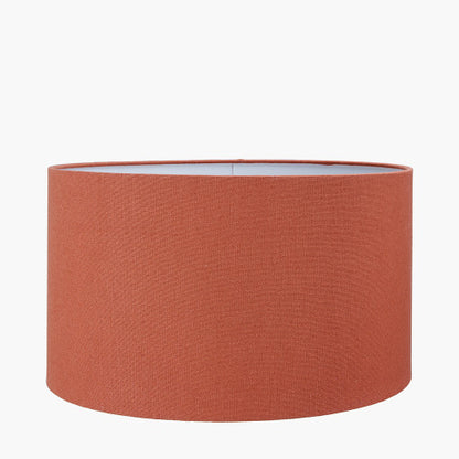 Ayra Natural Turned Wood Table Lamp with Henry 40cm Tobacco Handloom Shade