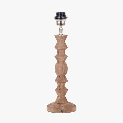 Ayra Natural Modernist Turned Wood Table Lamp Base
