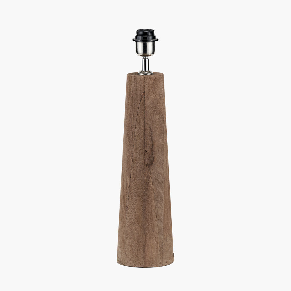 Esha Natural Conical Wood Table Lamp Base