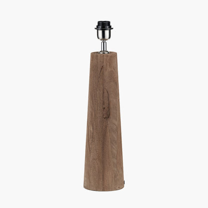 Esha Natural Conical Wood Table Lamp Base