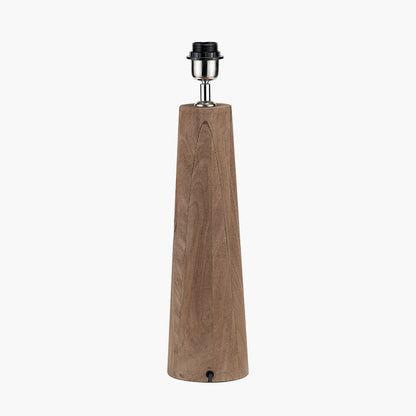 Esha Natural Conical Wood Table Lamp Base