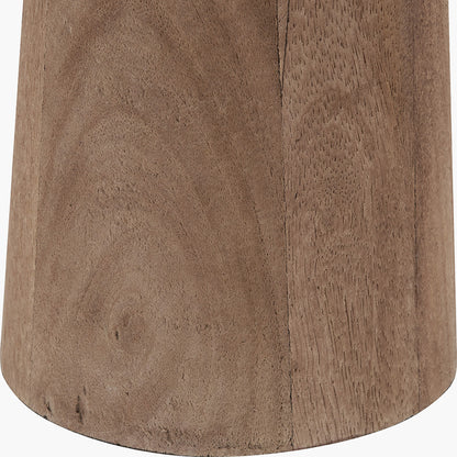 Esha Natural Conical Wood Table Lamp Base