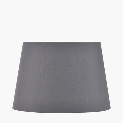 Auden Silver Table Lamp with Steel Grey Shade | Modern Table Lamp