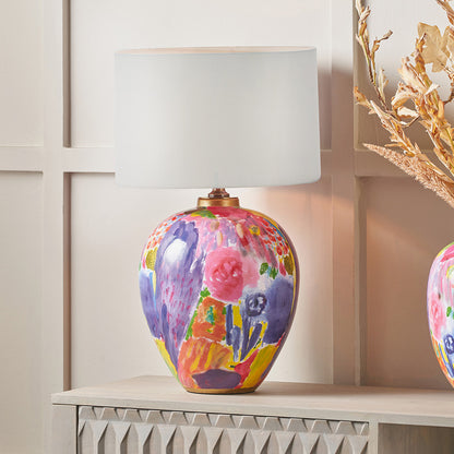 Matisse Multi Colour Ceramic Urn Table Lamp Base