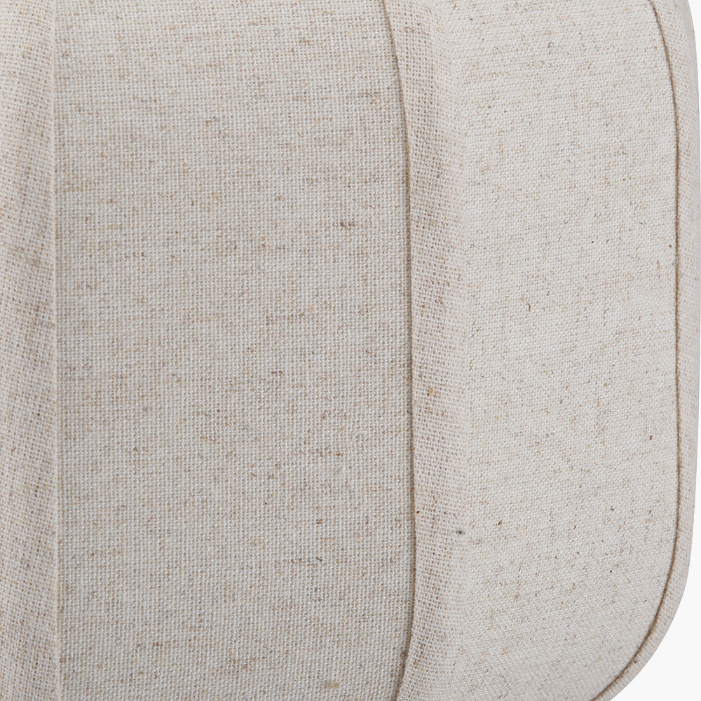 Oscar Black Metal and Natural Linen Structured Table Lamp