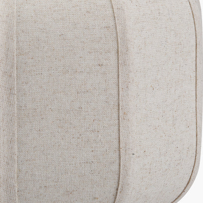 Oscar Black Metal and Natural Linen Structured Table Lamp