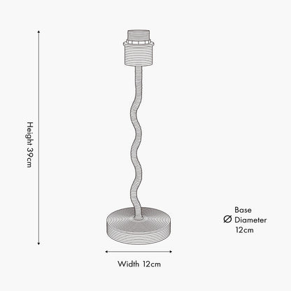 Palau Rattan Wave Table Lamp Base