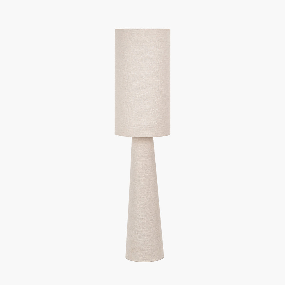 Mirissa White Handloom Fabric Table Lamp | Neutral Table Lamp UK