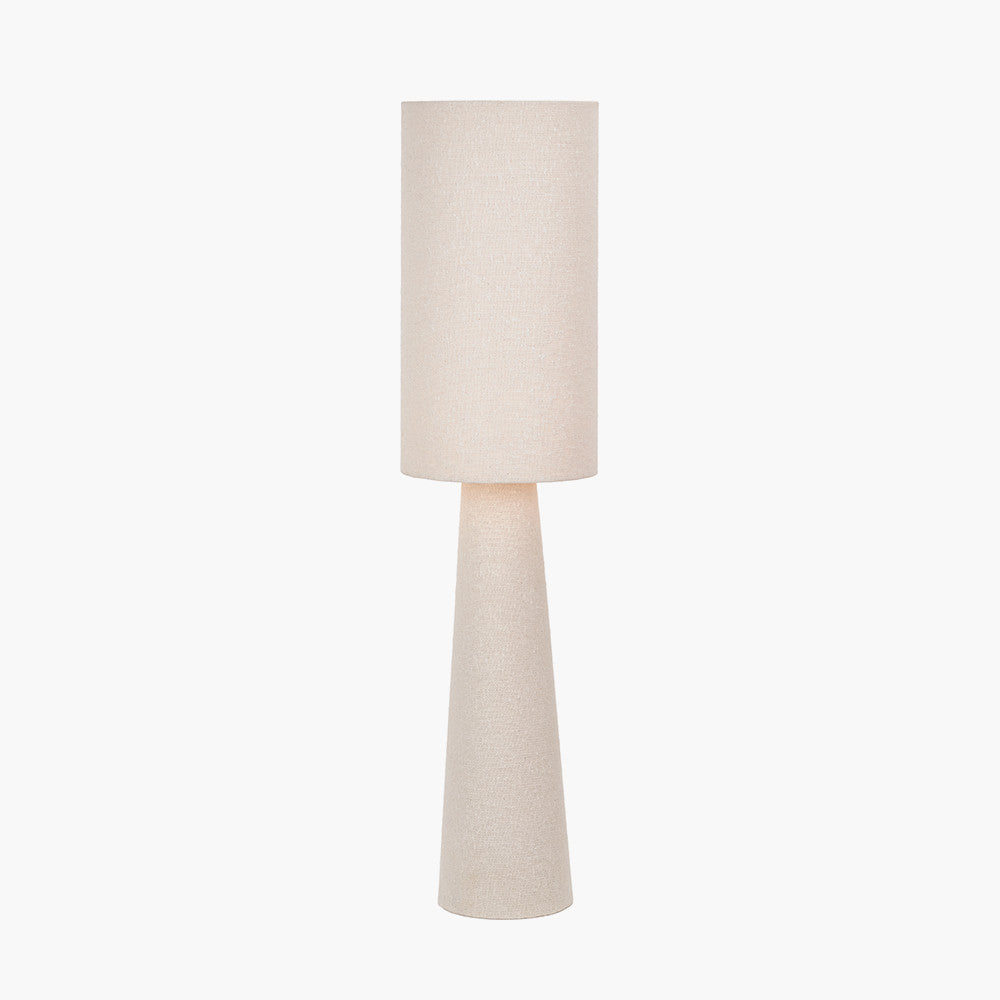 Mirissa White Handloom Fabric Table Lamp | Neutral Table Lamp UK