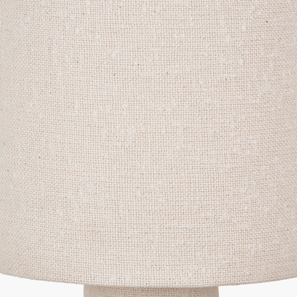 Mirissa White Handloom Fabric Table Lamp | Neutral Table Lamp UK