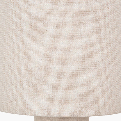 Mirissa White Handloom Fabric Table Lamp | Neutral Table Lamp UK