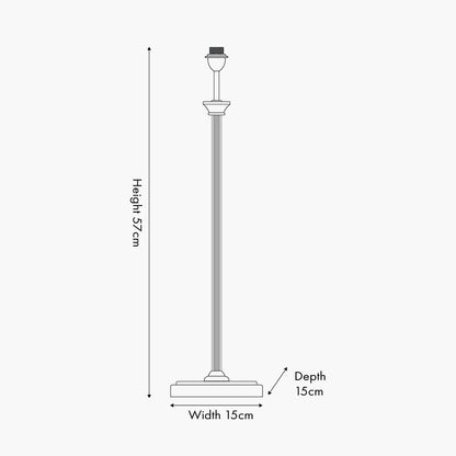 Salvatore Antique Silver Metal Table Lamp Base