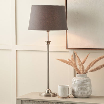 Salvatore Antique Silver Metal Table Lamp Base
