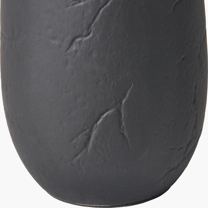 Erika Black Vintage Textured Ceramic Table Lamp | Scandi Table Lamp