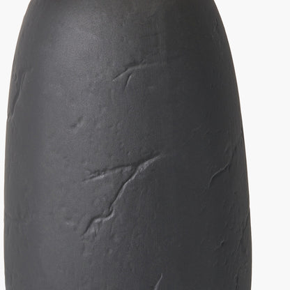 Erika Black Vintage Textured Ceramic Table Lamp | Scandi Table Lamp