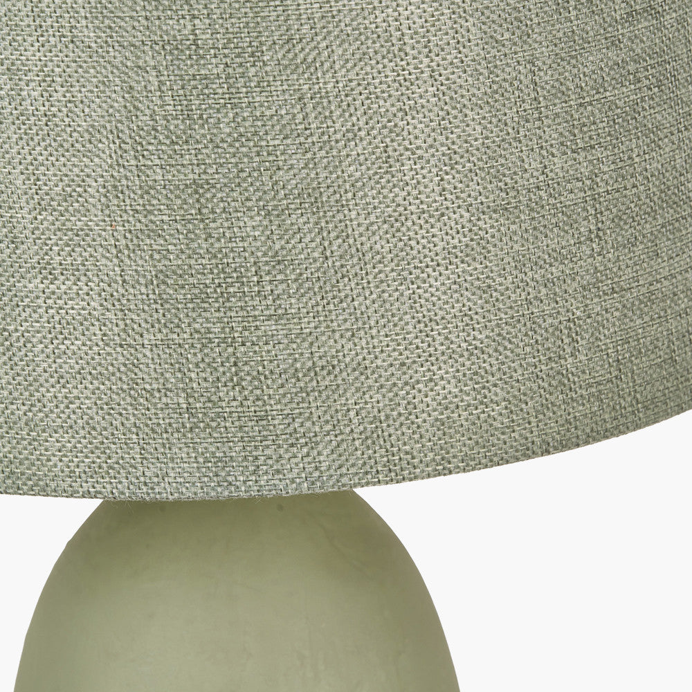 Erika Sage Vintage Textured Ceramic Table Lamp | Scandi Table Lamp