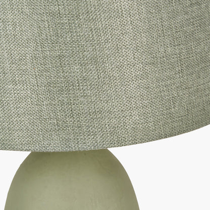 Erika Sage Vintage Textured Ceramic Table Lamp | Scandi Table Lamp