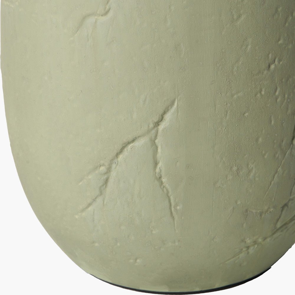 Erika Sage Vintage Textured Ceramic Table Lamp | Scandi Table Lamp