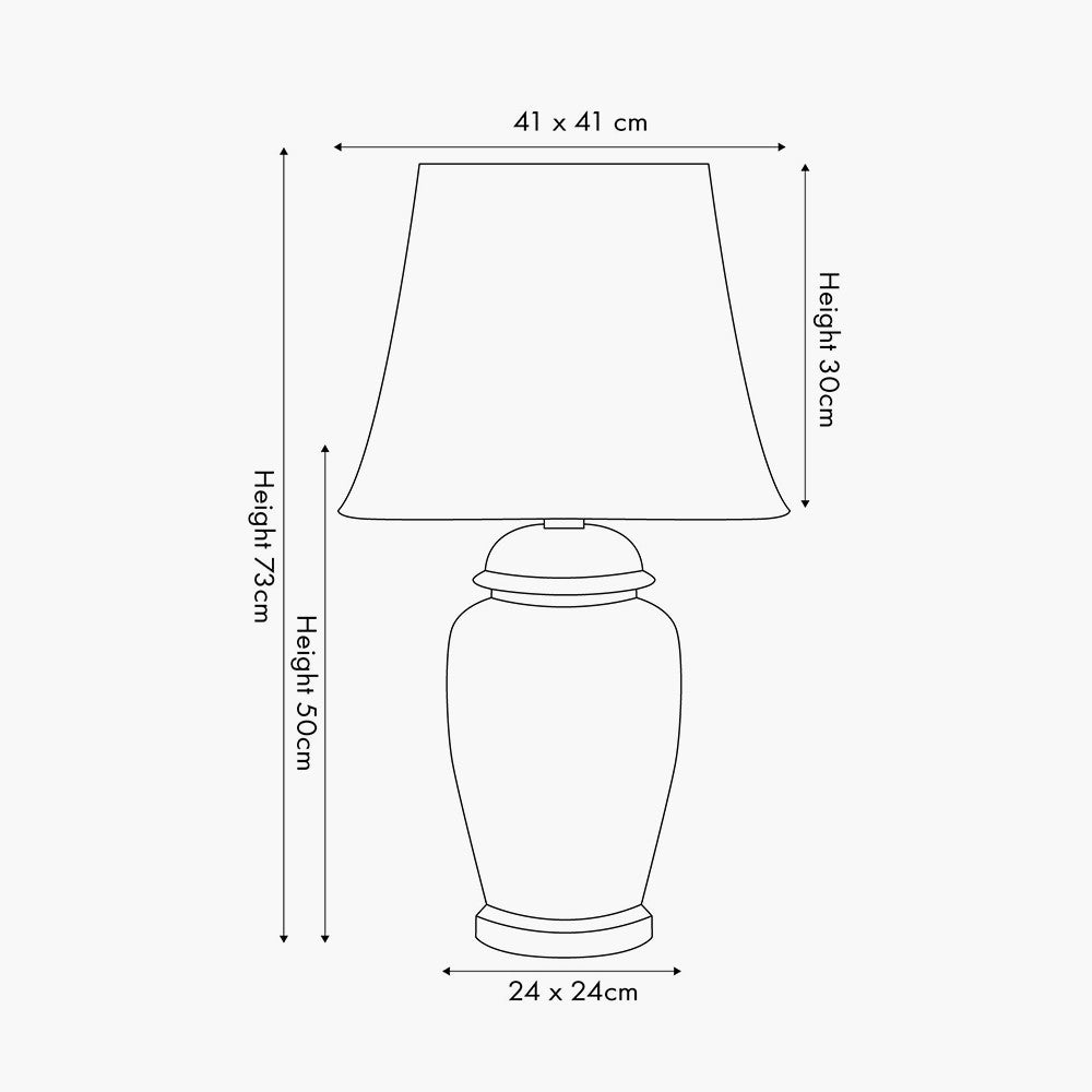 Chika Blue & White Ginger Jar Table Lamp | Ceramic Table Lamp UK